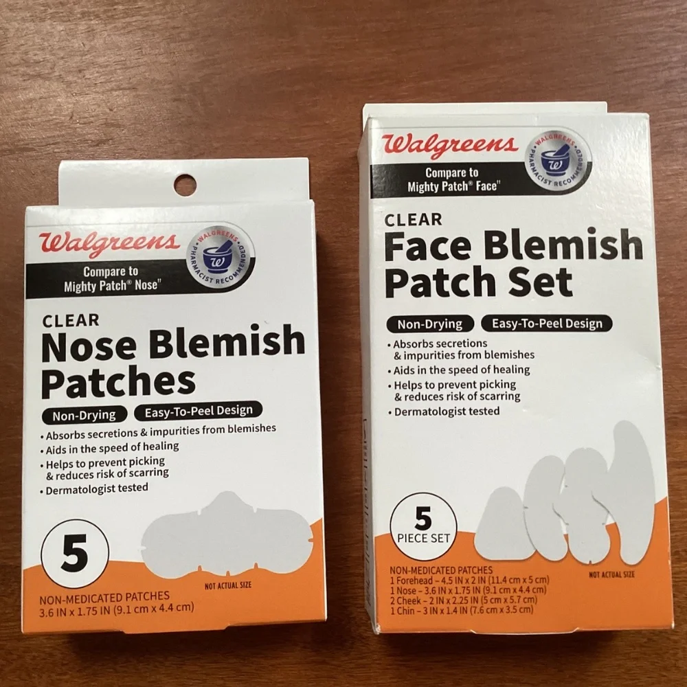 Walgreens Clear Face and Nose Blemish Patches Bundle of 2 Boxes NEW